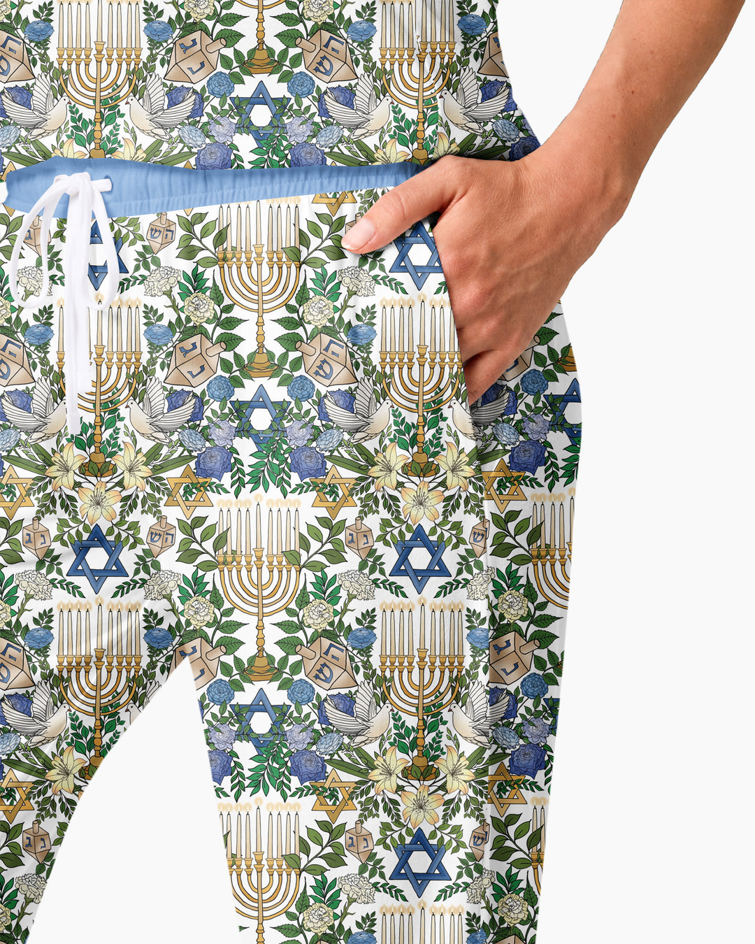 Hanukkah the Festival of Lights Mommy & Me Matching Bamboo Women Pajama Set