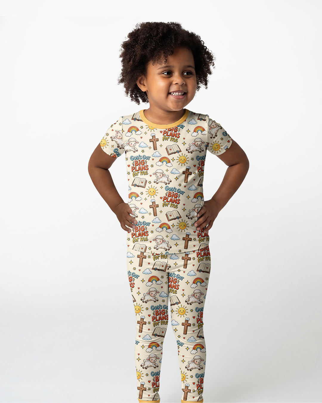 Zweiteiliges, kurzärmliges Pyjama-Set mit Marienkäfern