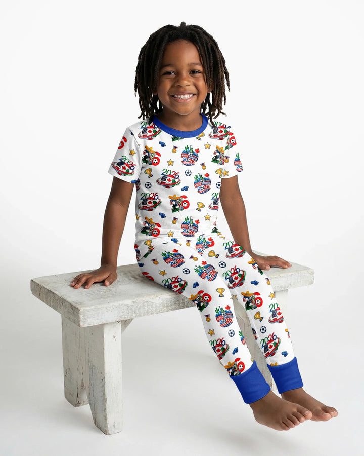 Zweiteiliges, kurzärmliges Pyjama-Set mit Marienkäfern