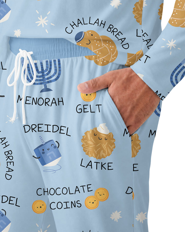 Family Hanukkah Matching Bamboo Men's Pajama Set