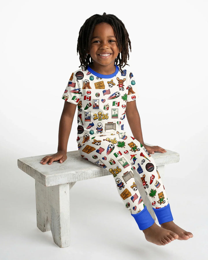 Zweiteiliges, kurzärmliges Pyjama-Set mit Marienkäfern
