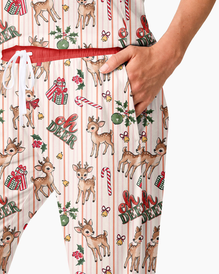 Oh Deer Mommy & Me Matching Bamboo Women Pajama Set
