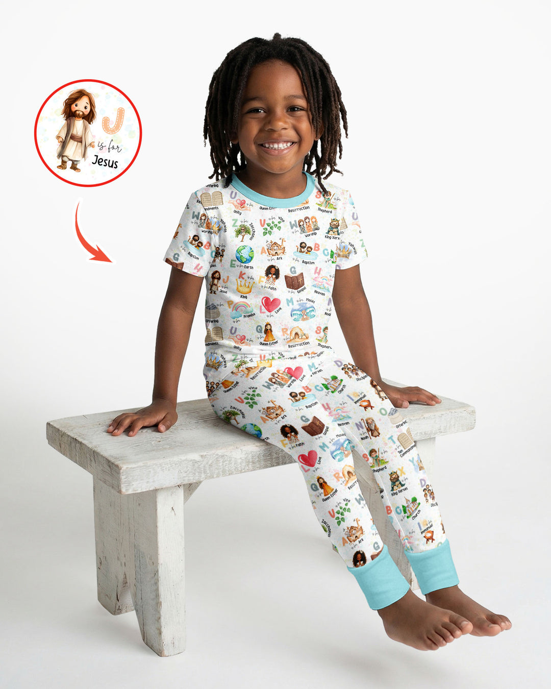 Zweiteiliges, kurzärmliges Pyjama-Set mit Marienkäfern