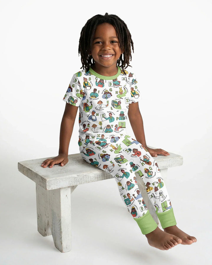 Zweiteiliges, kurzärmliges Pyjama-Set mit Marienkäfern