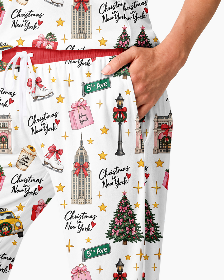 Christmas In NYC Bamboo Women Pajama Set