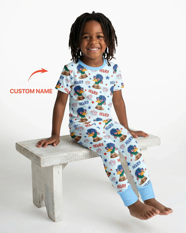 Zweiteiliges, kurzärmliges Pyjama-Set mit Marienkäfern