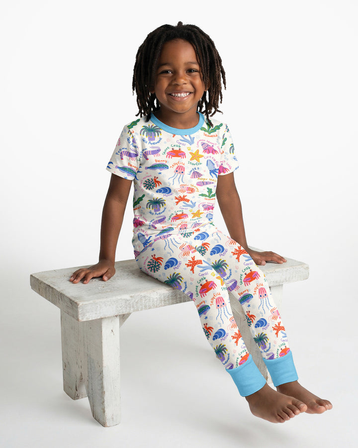 Zweiteiliges, kurzärmliges Pyjama-Set mit Marienkäfern