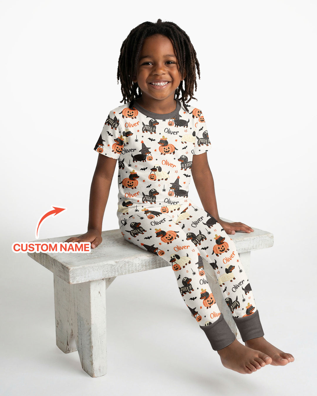 Zweiteiliges, kurzärmliges Pyjama-Set mit Marienkäfern