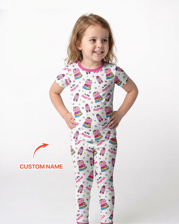 Zweiteiliges, kurzärmliges Pyjama-Set mit Marienkäfern
