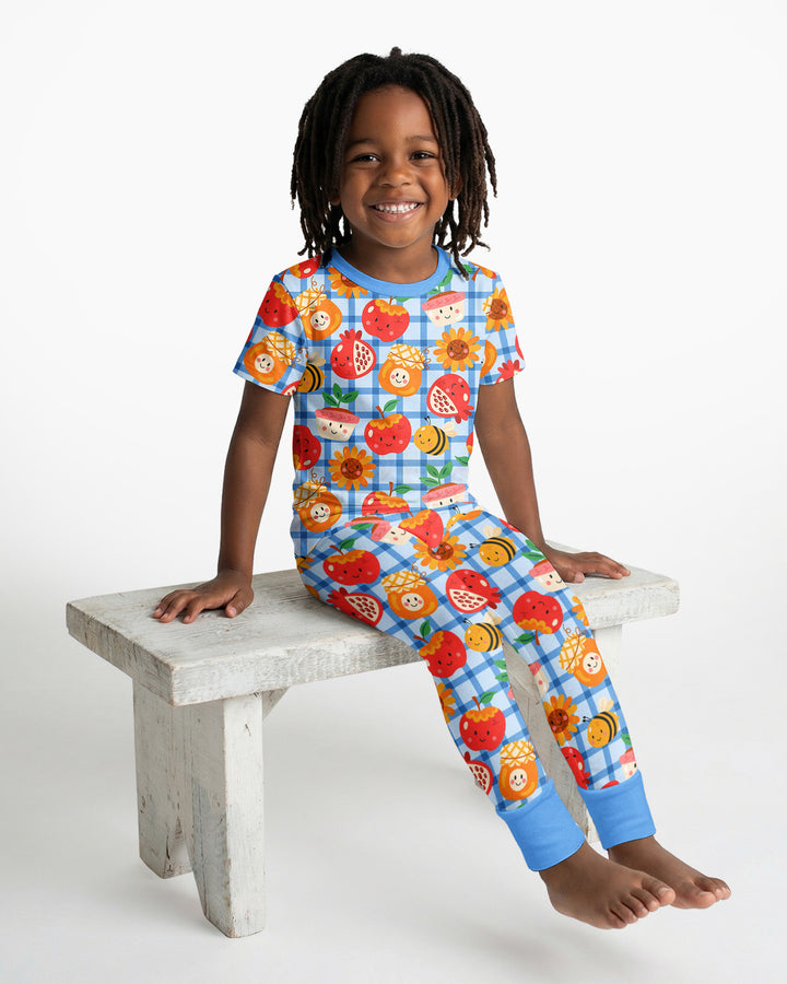 Zweiteiliges, kurzärmliges Pyjama-Set mit Marienkäfern
