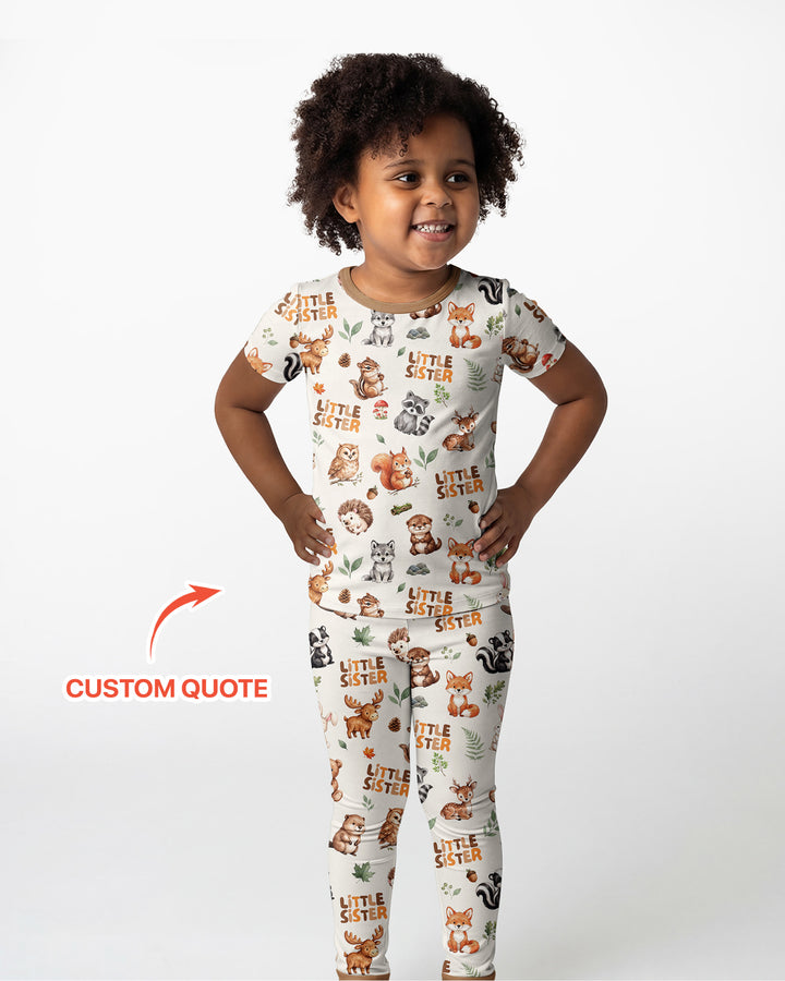 Zweiteiliges, kurzärmliges Pyjama-Set mit Marienkäfern