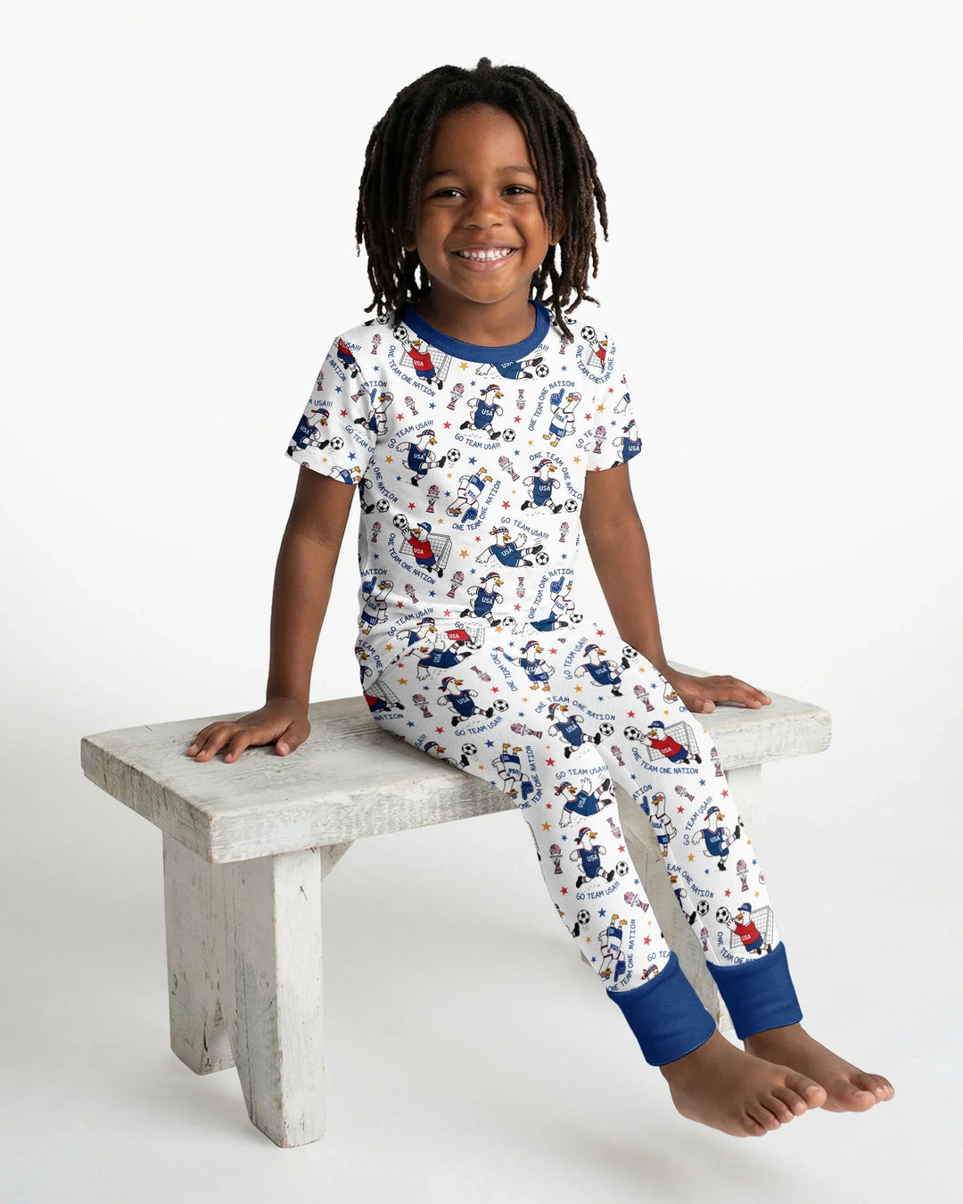 Zweiteiliges, kurzärmliges Pyjama-Set mit Marienkäfern