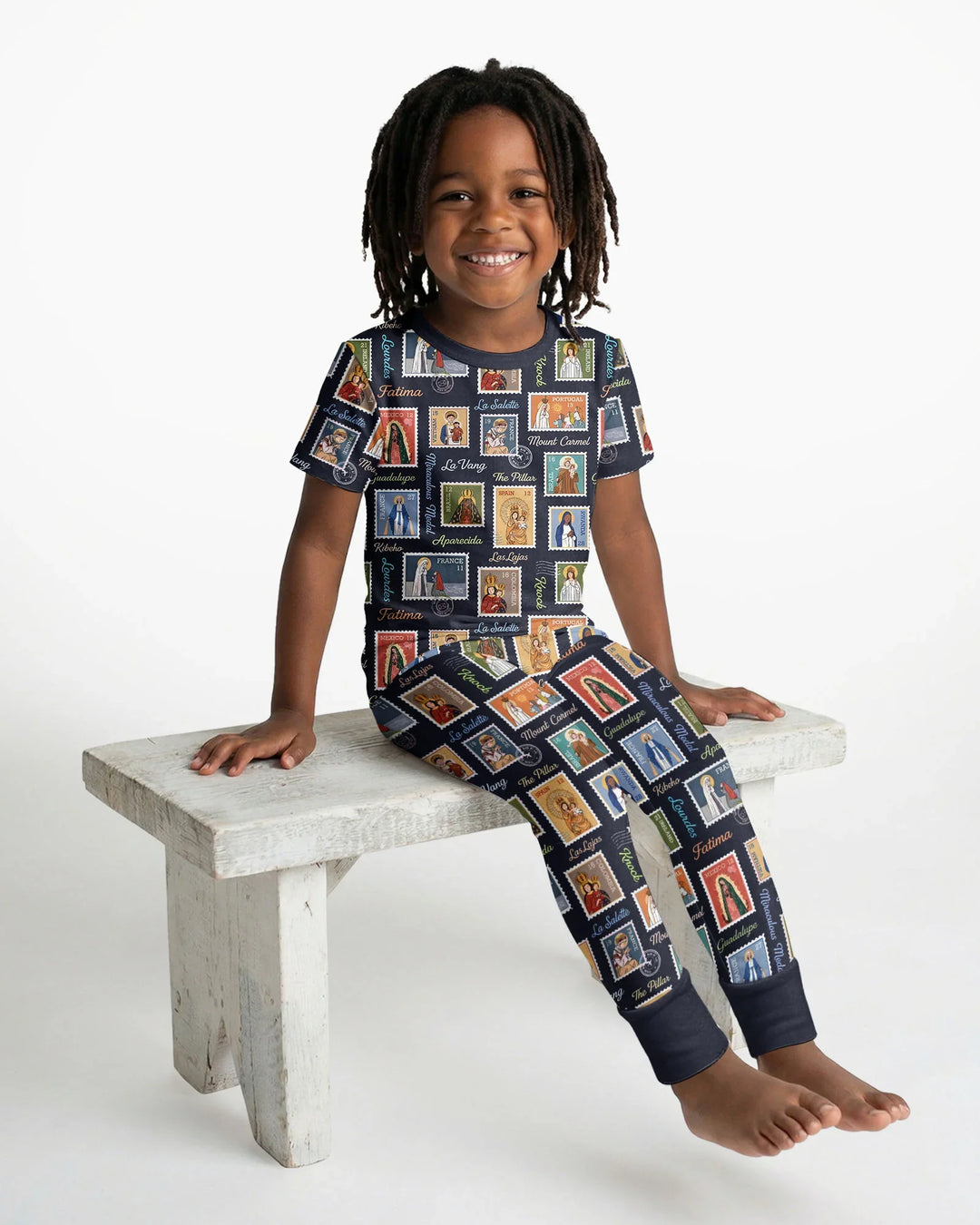 Zweiteiliges, kurzärmliges Pyjama-Set mit Marienkäfern