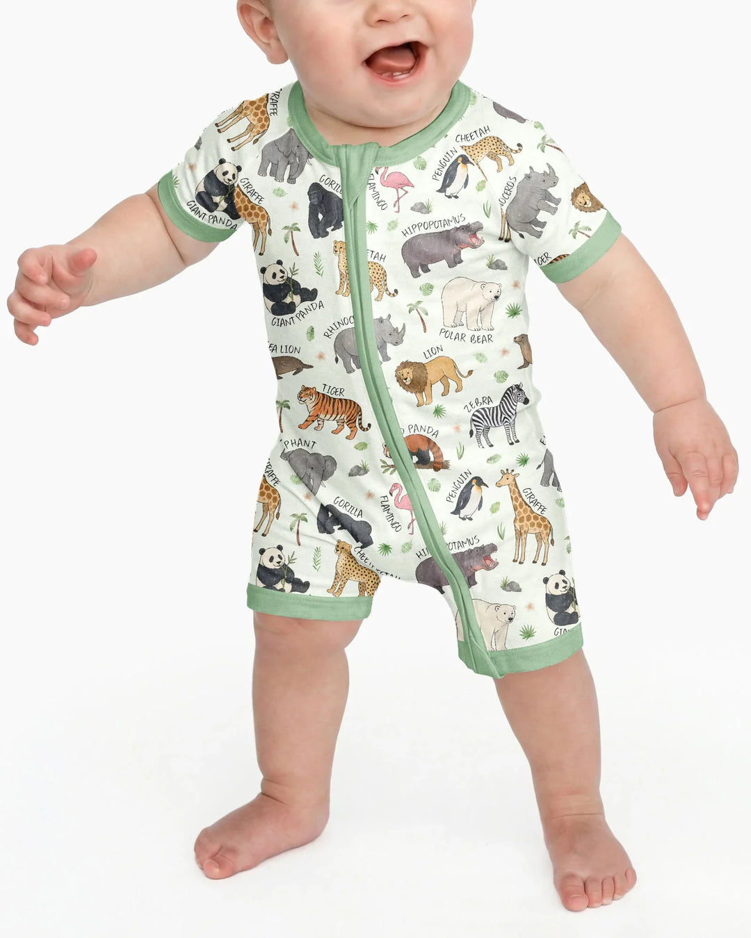 Safari Animals Bamboo Shorty Zippy