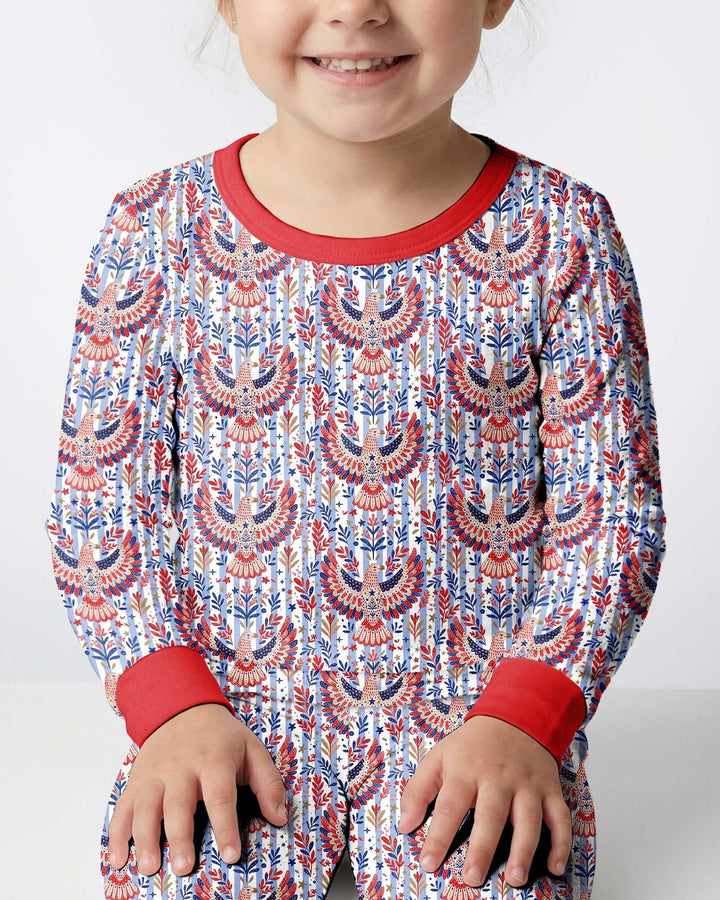 Zweiteiliges Langarm-Pyjama-Set mit Sommerfrüchten