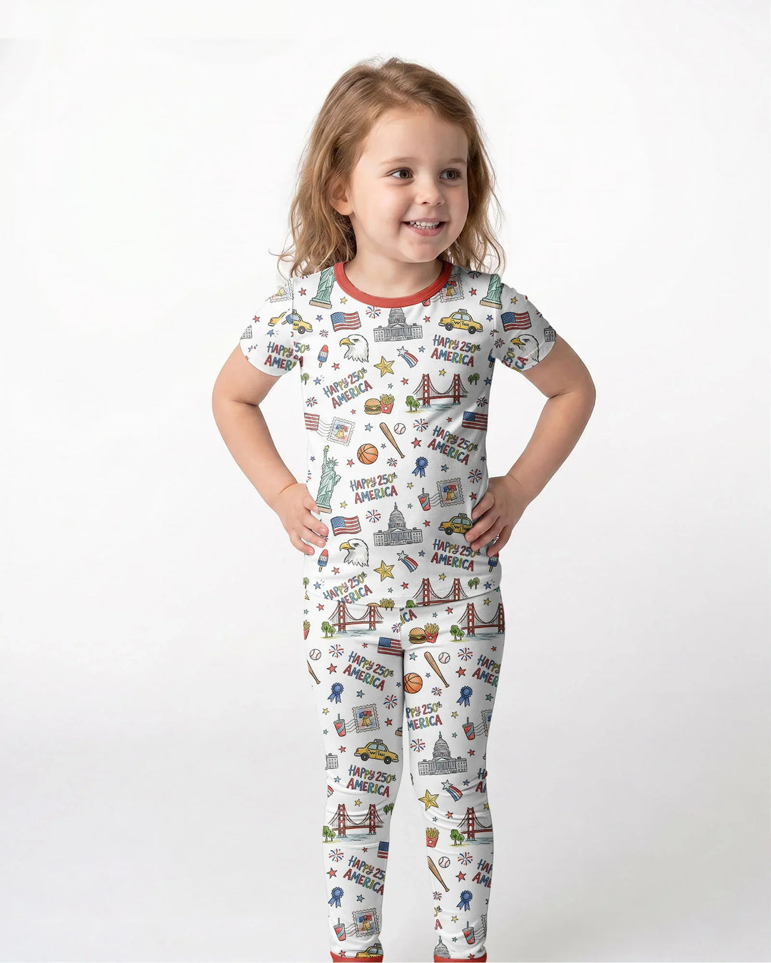 Zweiteiliges, kurzärmliges Pyjama-Set mit Marienkäfern