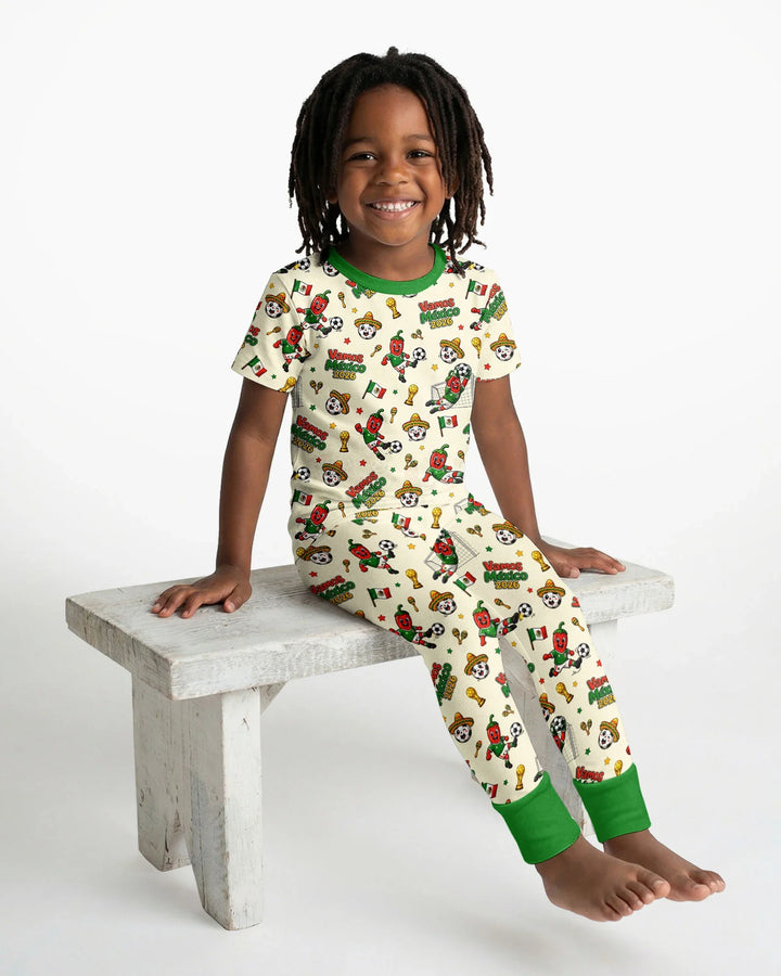 Zweiteiliges, kurzärmliges Pyjama-Set mit Marienkäfern