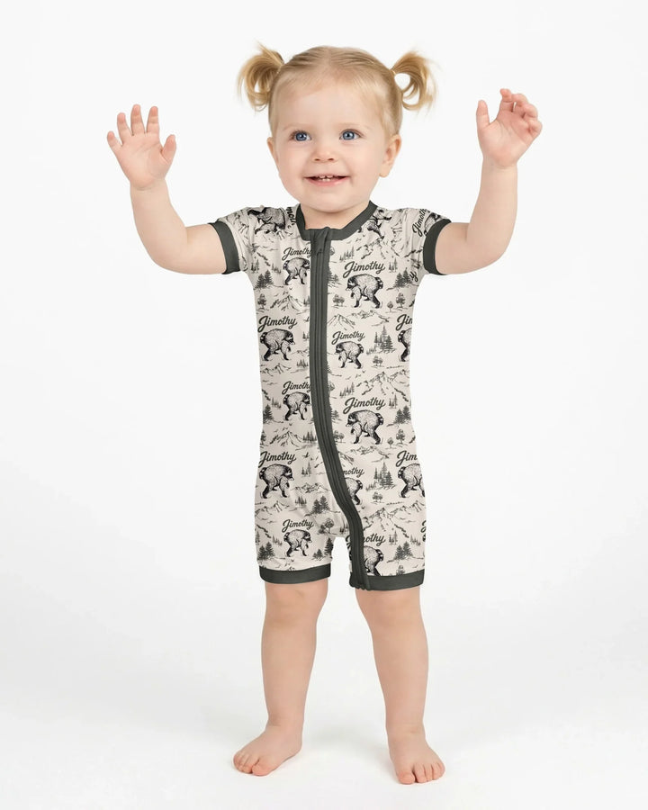 Vintage Jimothy Racoon Family Matching Bamboo Shorty Zippy