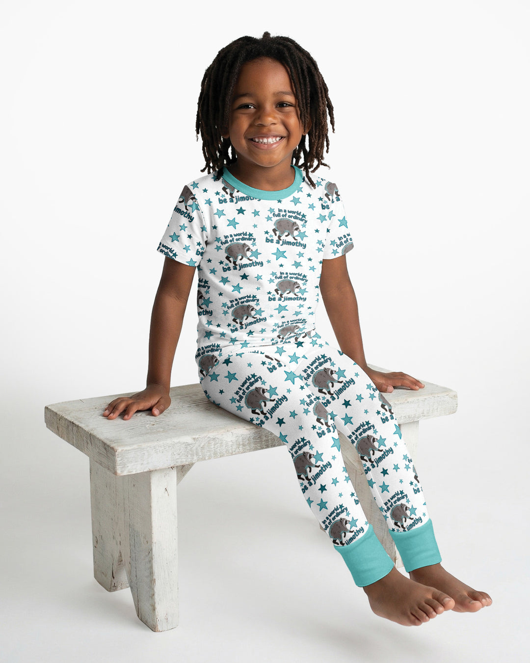 In A World Full Of Ordinary Be A Jimothy Bamboo Two Piece Short Sleeve Pajama Set