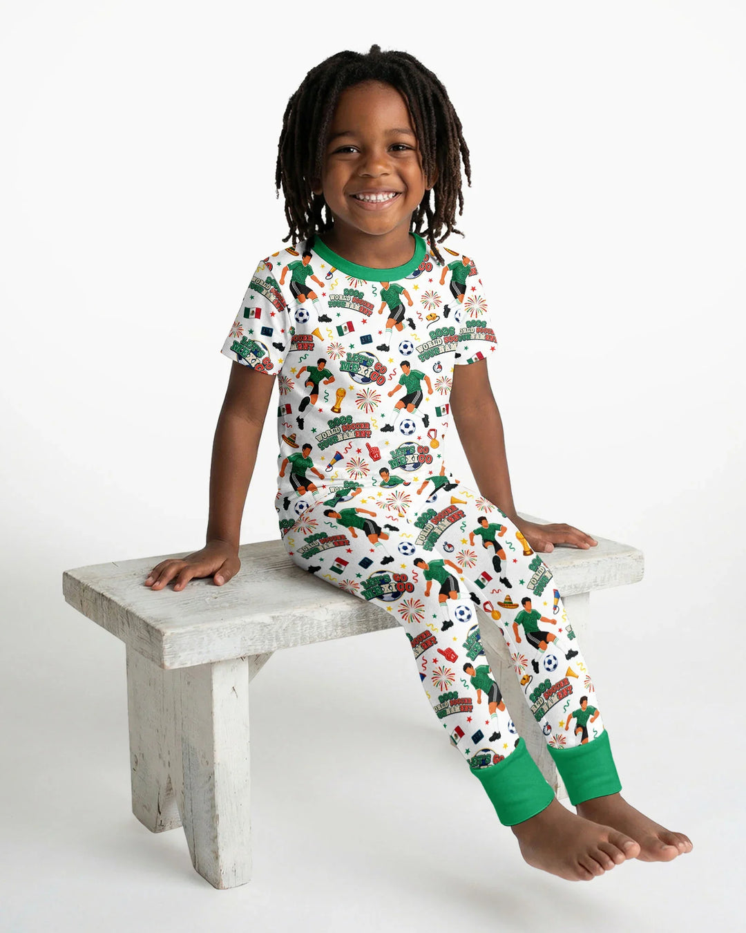 Zweiteiliges, kurzärmliges Pyjama-Set mit Marienkäfern