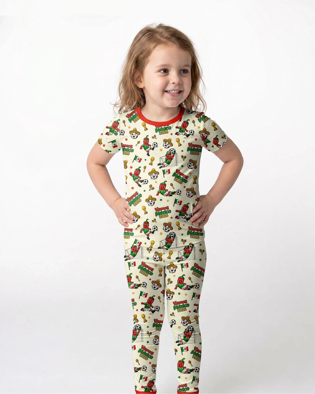 Zweiteiliges, kurzärmliges Pyjama-Set mit Marienkäfern