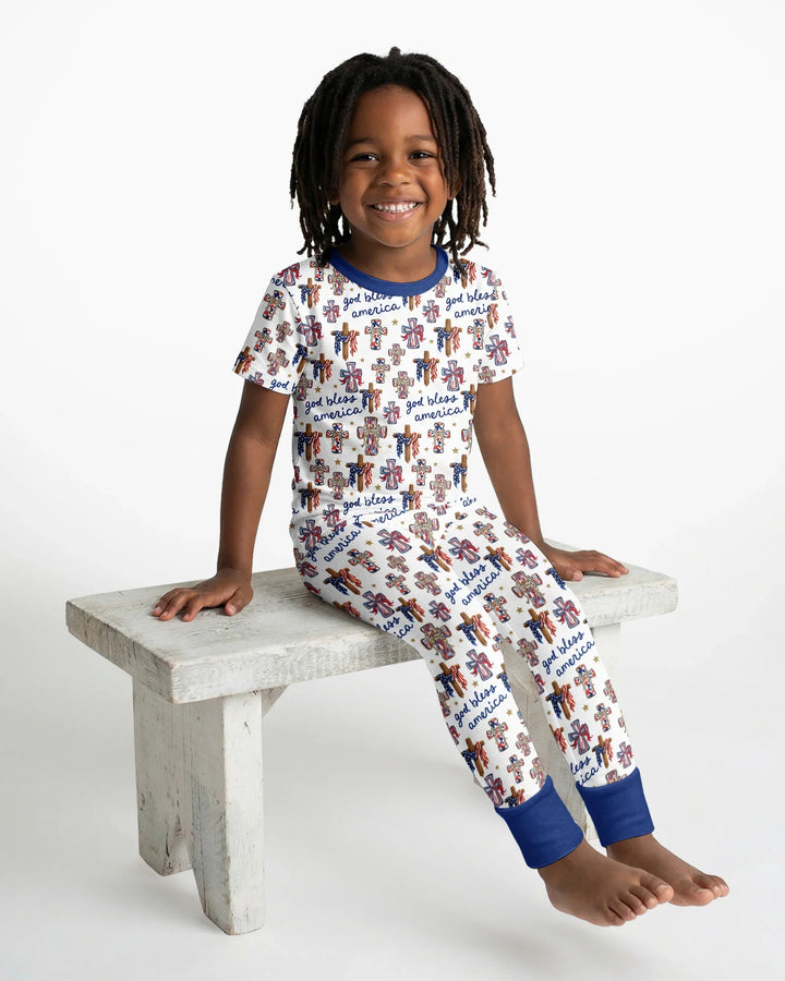 Zweiteiliges, kurzärmliges Pyjama-Set mit Marienkäfern