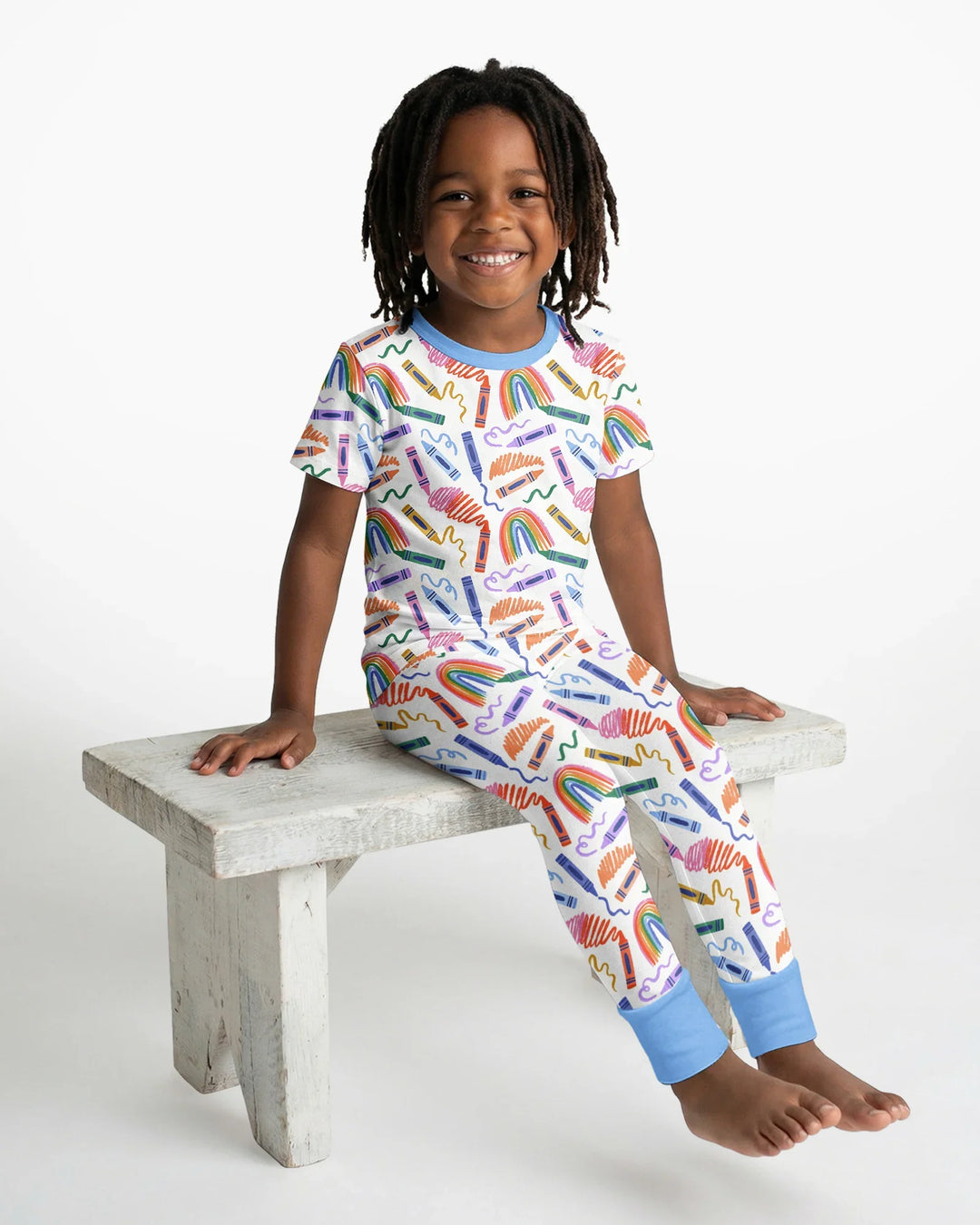 Zweiteiliges, kurzärmliges Pyjama-Set mit Marienkäfern