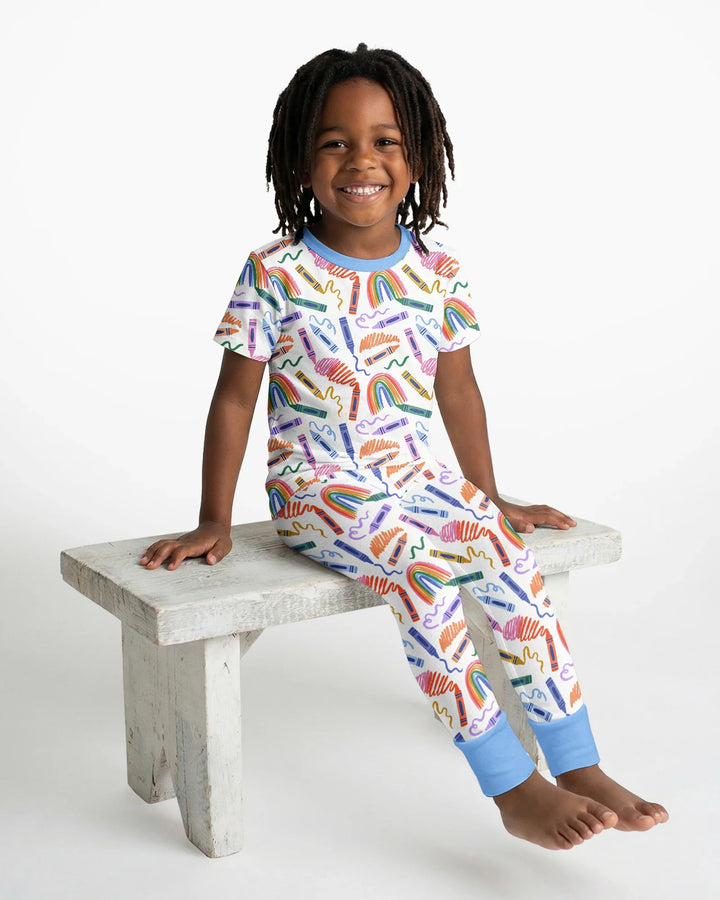 Zweiteiliges, kurzärmliges Pyjama-Set mit Marienkäfern