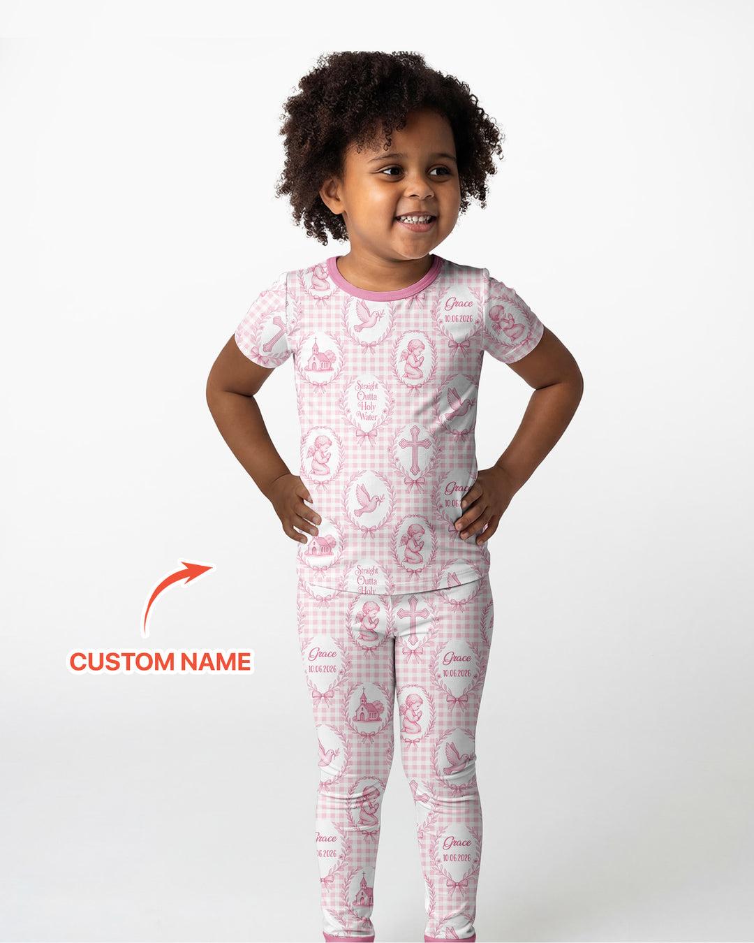 Zweiteiliges, kurzärmliges Pyjama-Set mit Marienkäfern