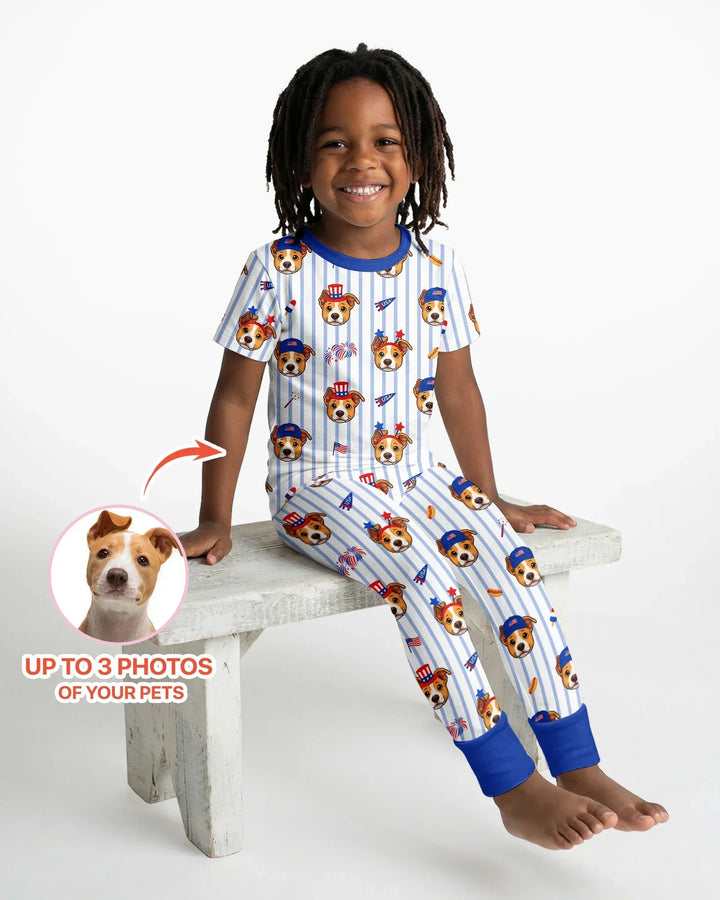 Zweiteiliges, kurzärmliges Pyjama-Set mit Marienkäfern