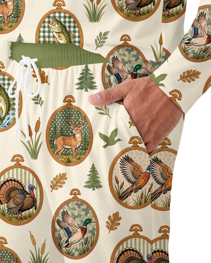 Hunting Season Family Matching Bamboo Men's Pajama Set