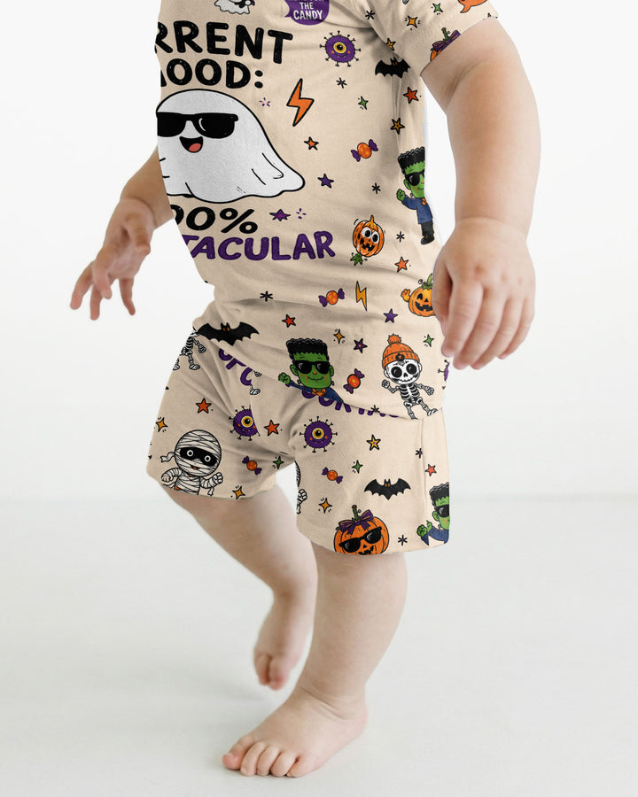 Halloween Friends Bamboo Two Piece Short Sleeve Shorts Pajama Set