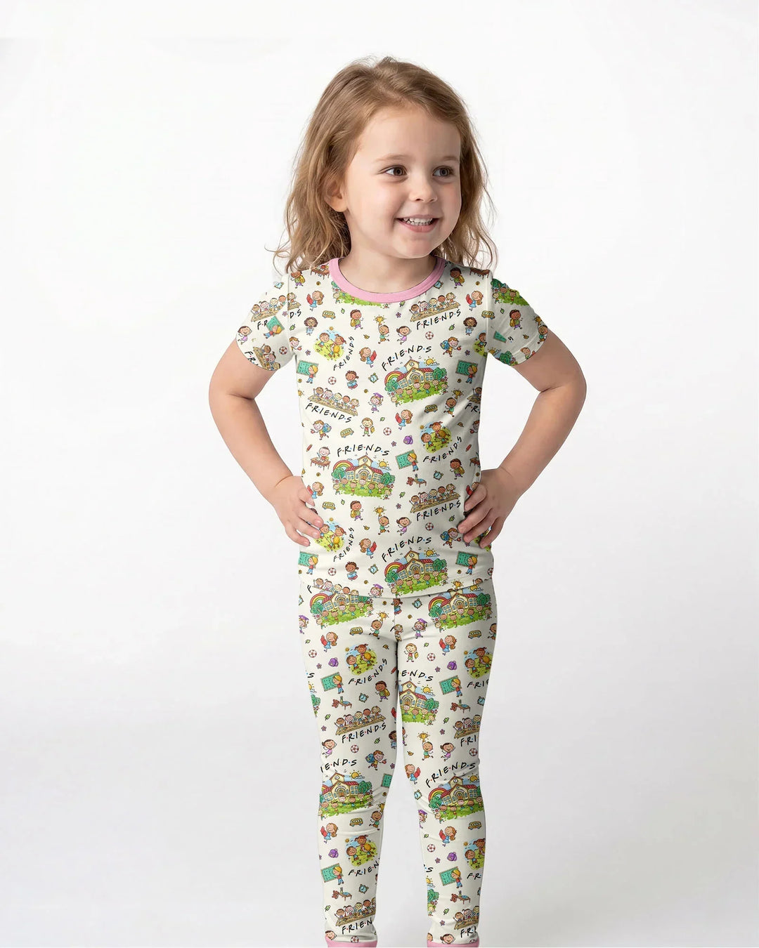 Zweiteiliges, kurzärmliges Pyjama-Set mit Marienkäfern