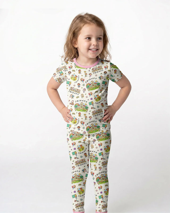 Zweiteiliges, kurzärmliges Pyjama-Set mit Marienkäfern