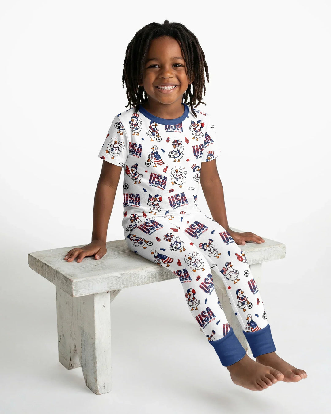 Zweiteiliges, kurzärmliges Pyjama-Set mit Marienkäfern