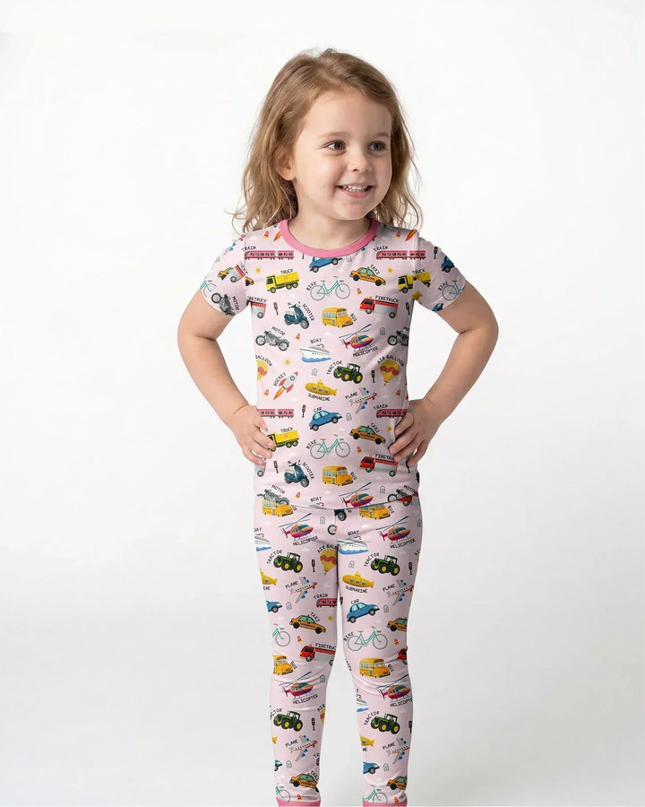 Zweiteiliges, kurzärmliges Pyjama-Set mit Marienkäfern