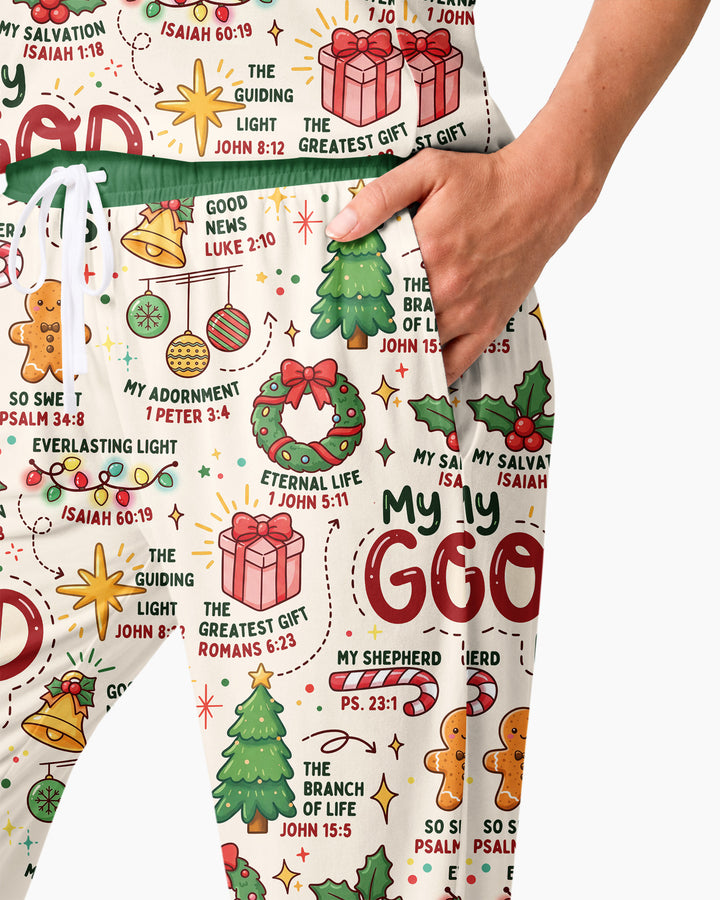 Christmas My God Is Bamboo Women Pajama Set