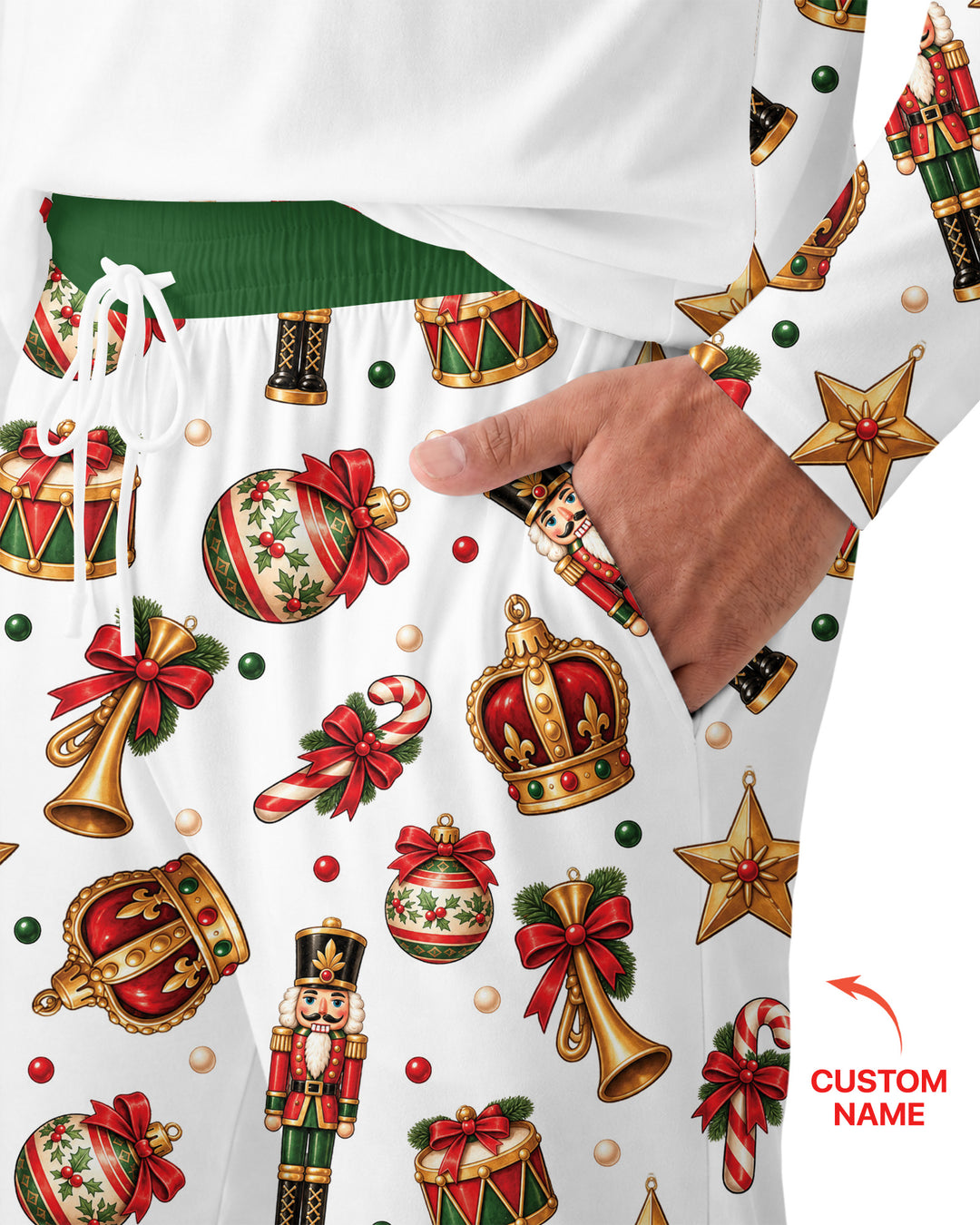 Custom Name Nutcracker The Bow Bamboo Men's Pajama Set