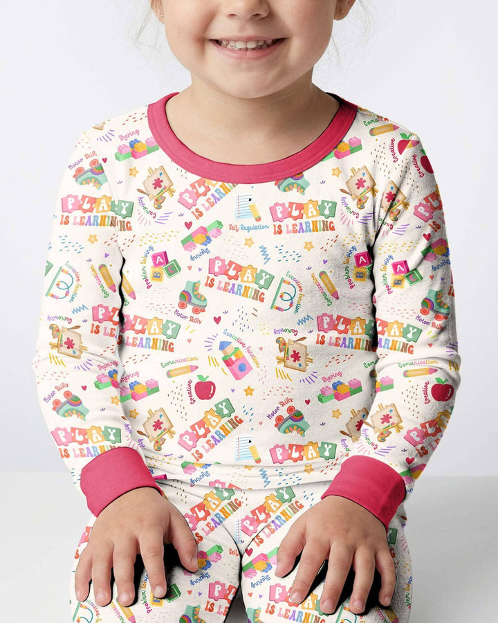 Play and Learn Bamboo Two Piece Long Sleeve Pajama Set
