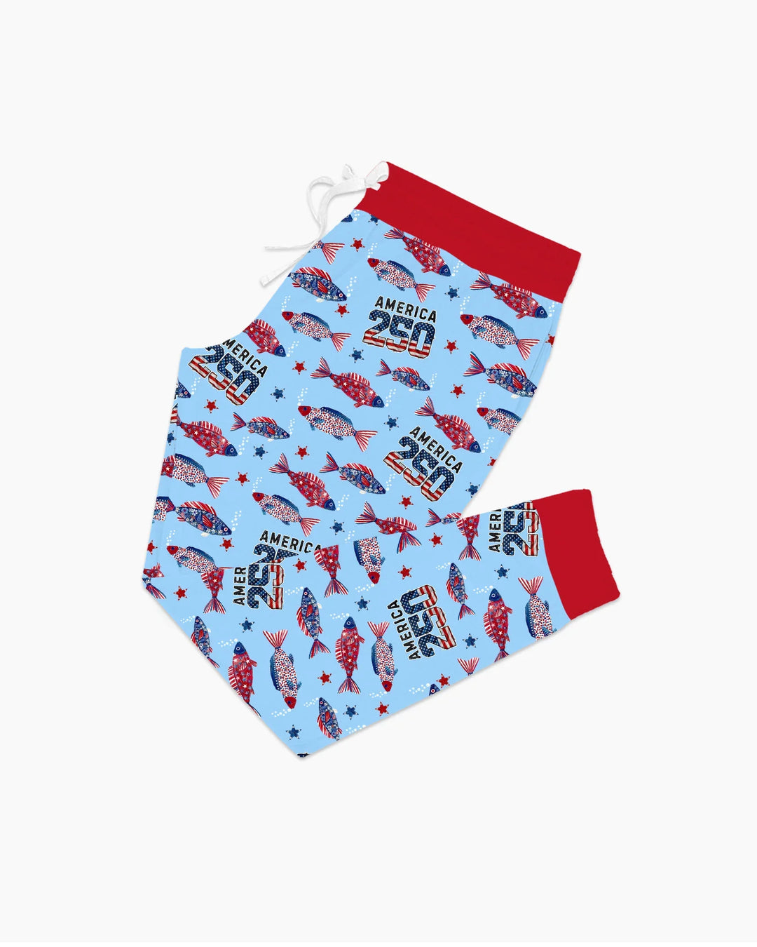 Stars and Stripes Fisch Bambus Pyjama Set für Damen