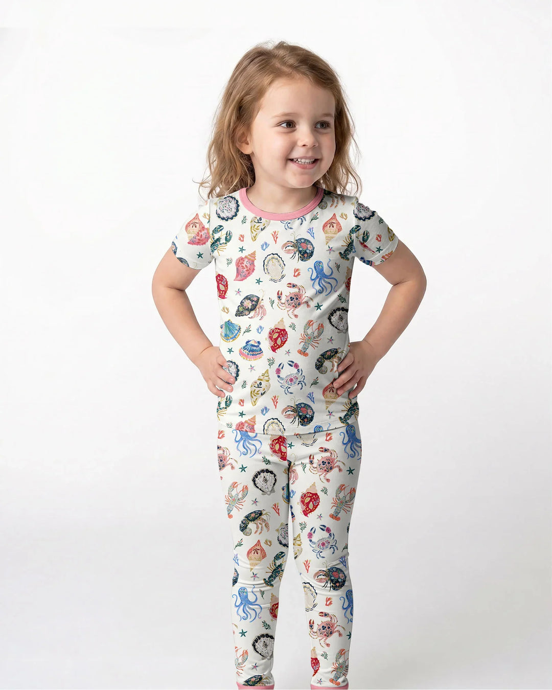 Zweiteiliges, kurzärmliges Pyjama-Set mit Marienkäfern