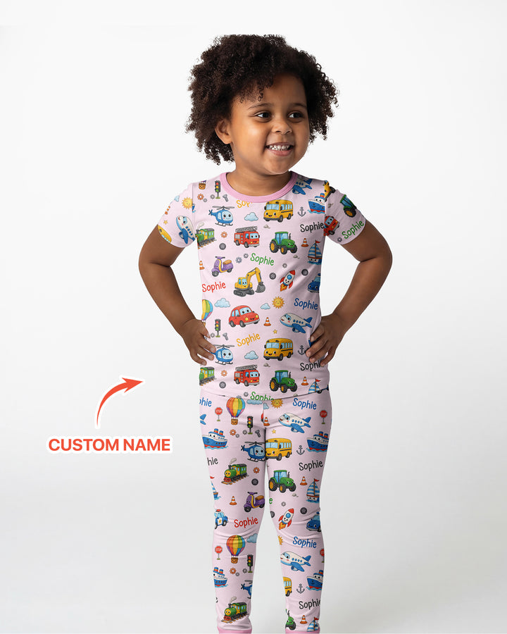 Zweiteiliges, kurzärmliges Pyjama-Set mit Marienkäfern