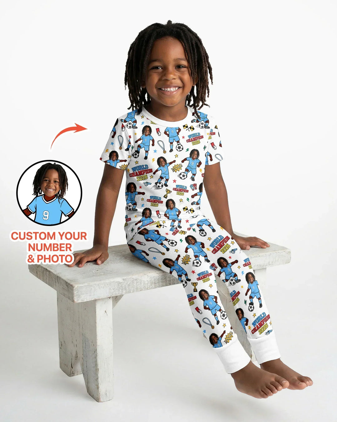 Zweiteiliges, kurzärmliges Pyjama-Set mit Marienkäfern