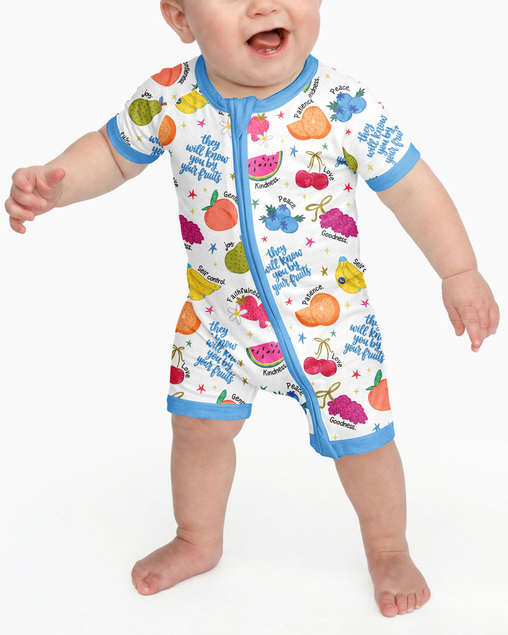 They Will Know You By Your Fruits Bamboo Shorty Zippy