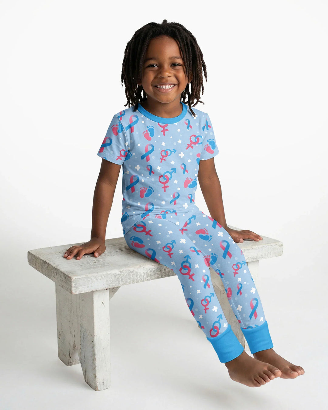 Zweiteiliges, kurzärmliges Pyjama-Set mit Marienkäfern