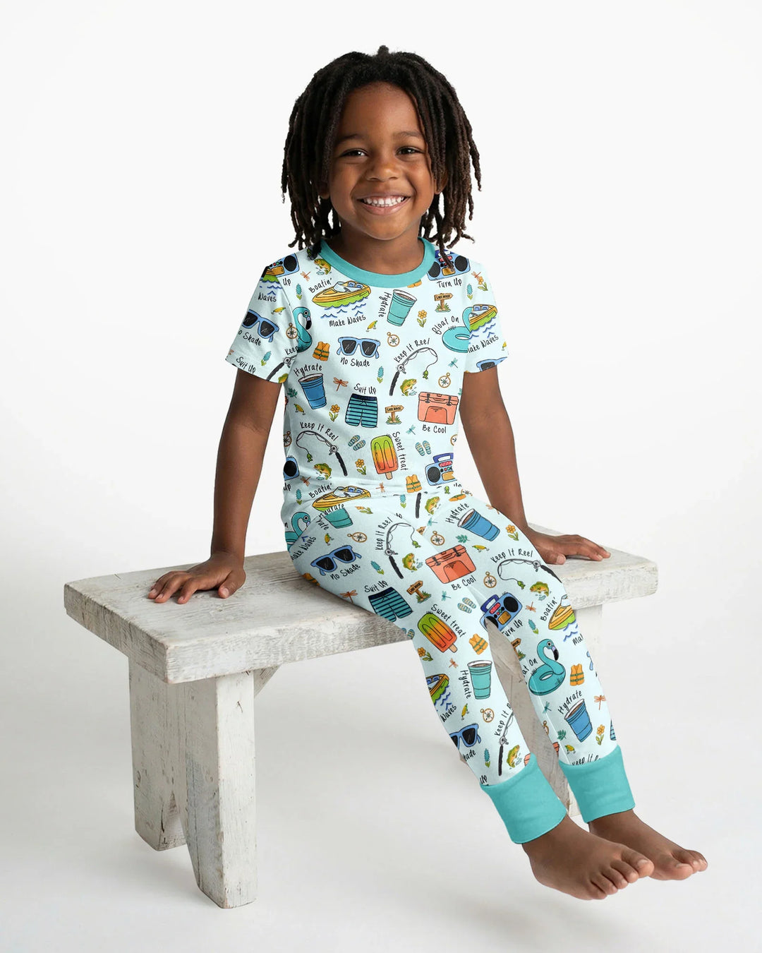 Zweiteiliges, kurzärmliges Pyjama-Set mit Marienkäfern