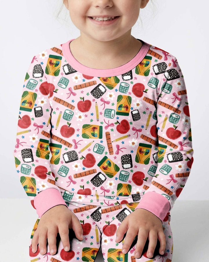 Zweiteiliges Langarm-Pyjama-Set mit Sommerfrüchten