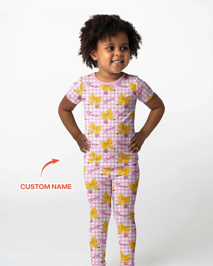 Zweiteiliges, kurzärmliges Pyjama-Set mit Marienkäfern