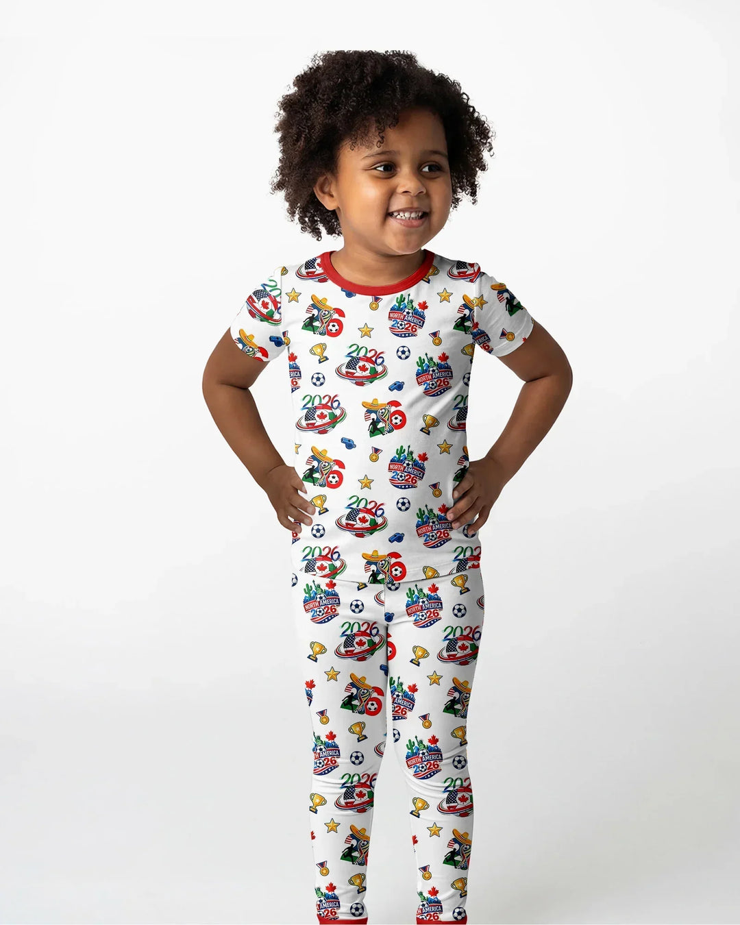 Zweiteiliges, kurzärmliges Pyjama-Set mit Marienkäfern