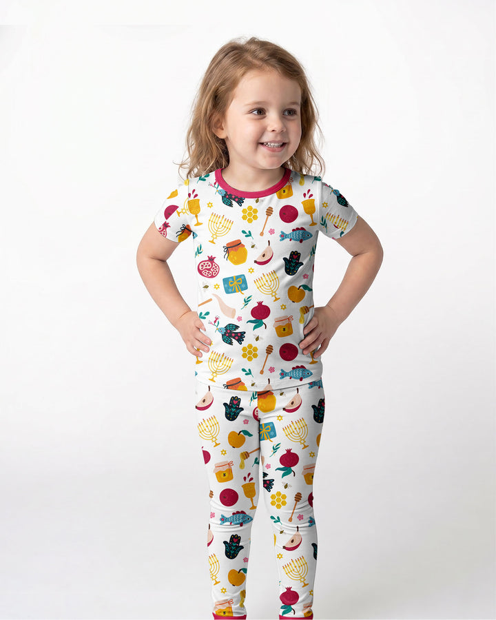 Zweiteiliges, kurzärmliges Pyjama-Set mit Marienkäfern